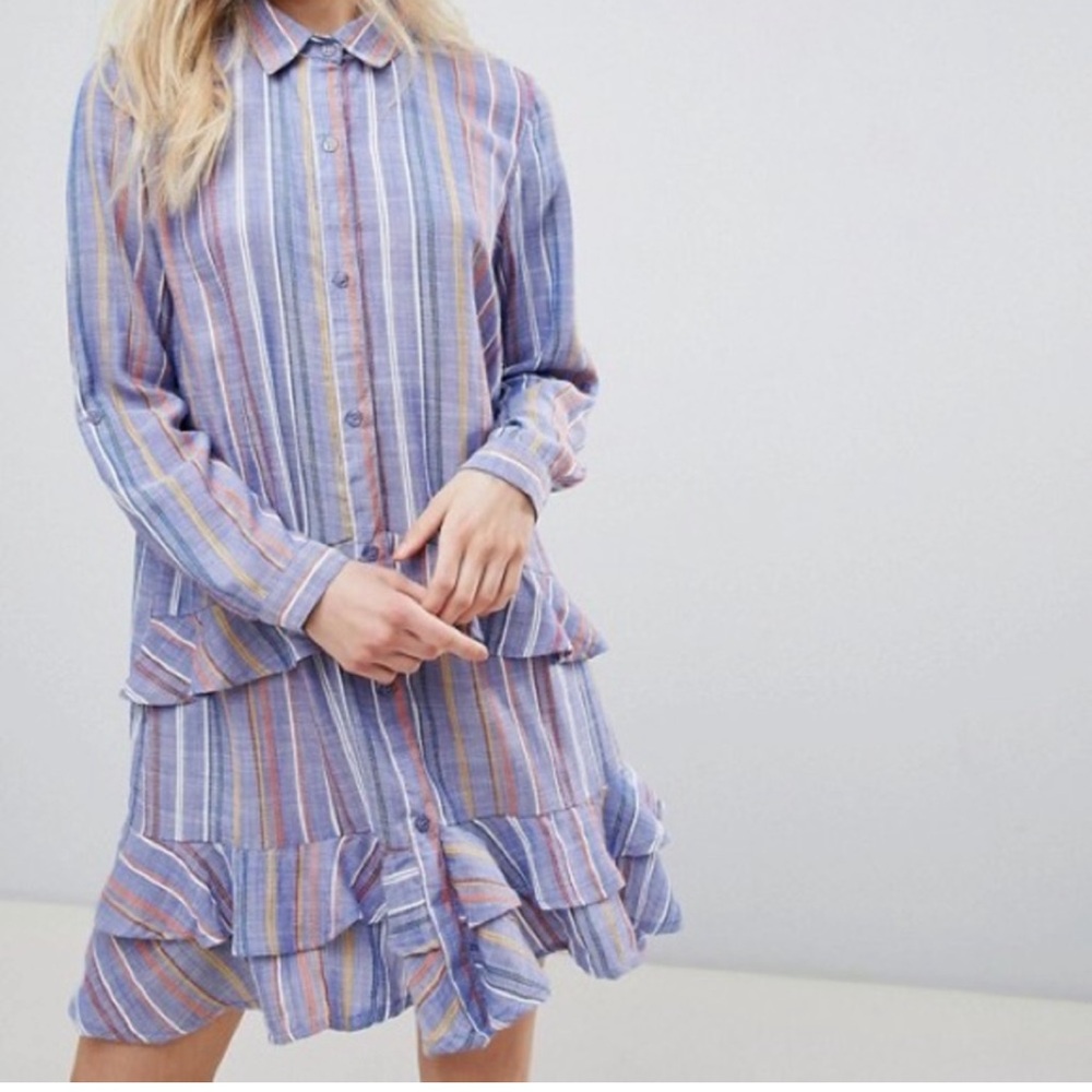 ASOS New Look Frill Shirt Dress